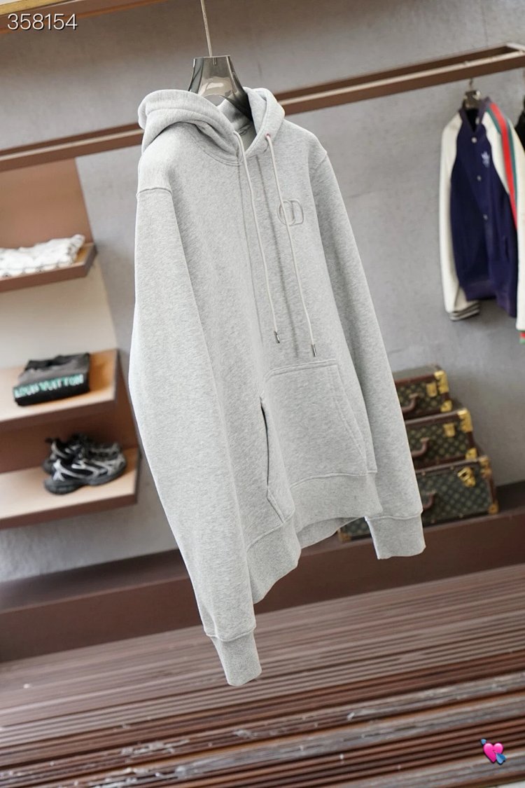DiorDior classic CD embroidered hooded pure cotton men's fashionable casual hooded sweatshirt | Yoyu