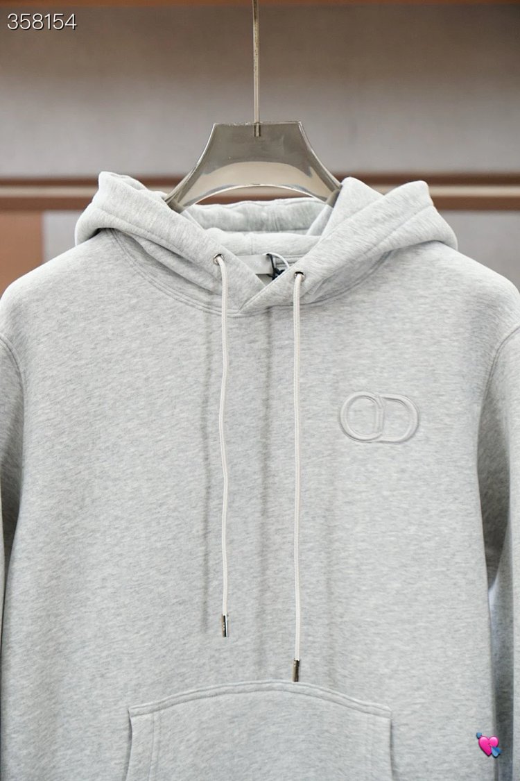 DiorDior classic CD embroidered hooded pure cotton men's fashionable casual hooded sweatshirt | Yoyu