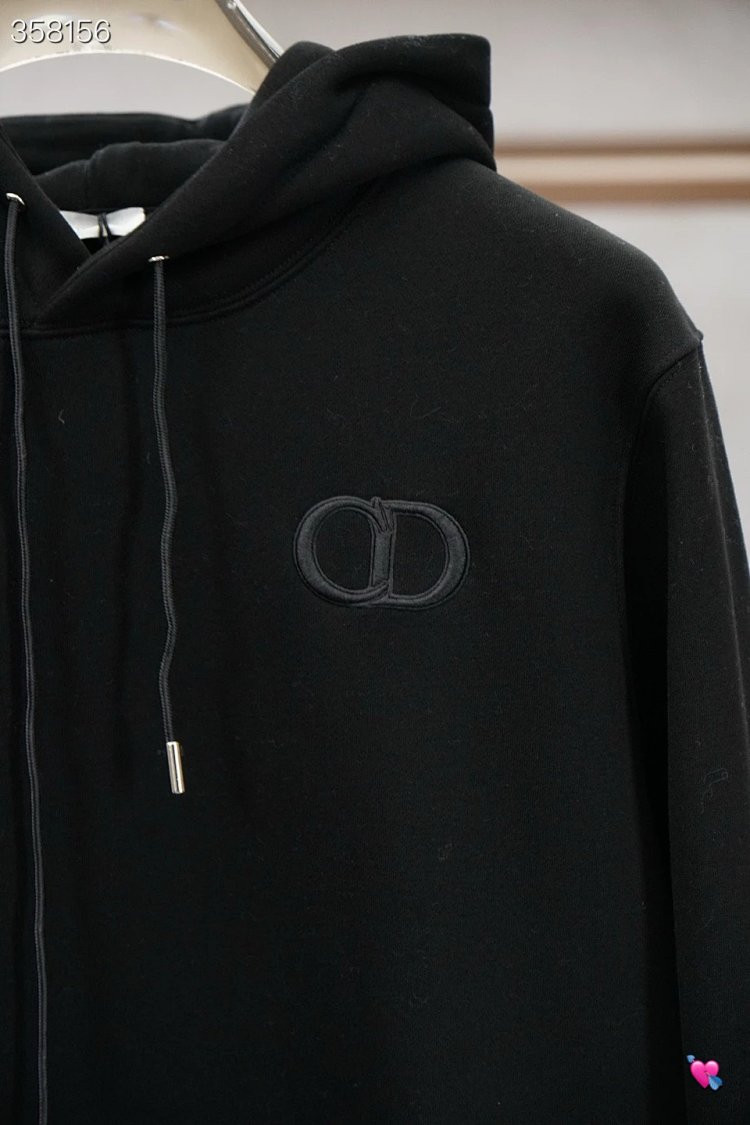DiorDior classic CD embroidered hooded pure cotton men's fashionable casual hooded sweatshirt | Yoyu
