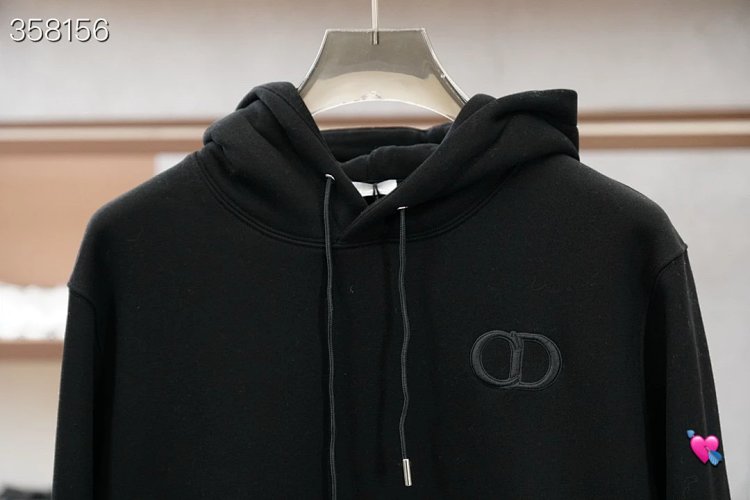 DiorDior classic CD embroidered hooded pure cotton men's fashionable casual hooded sweatshirt | Yoyu