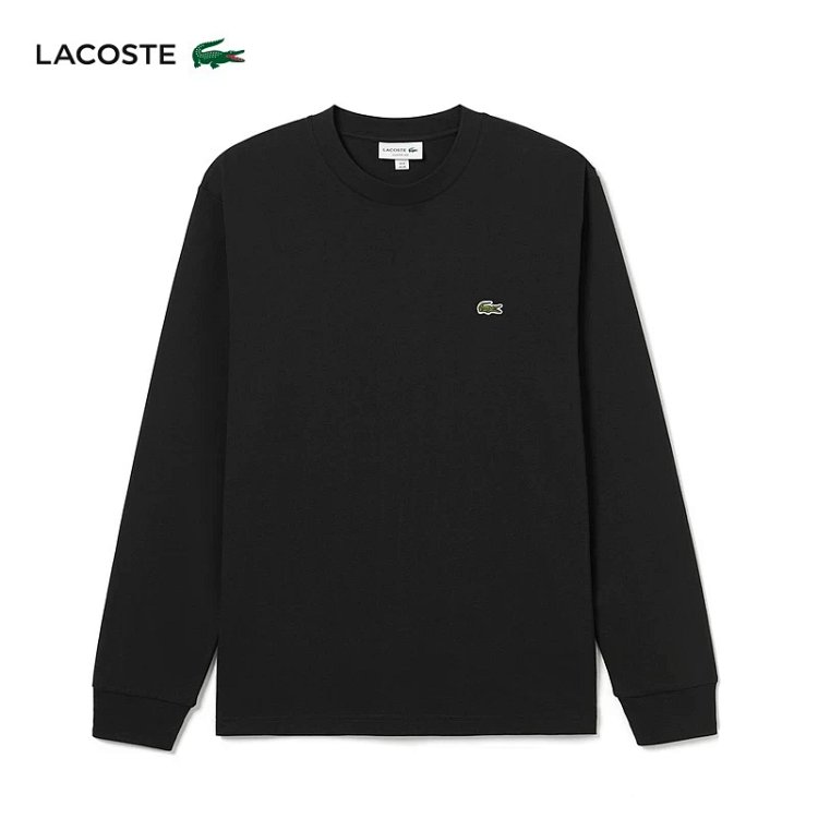 LACOSTE  French crocodile men's pure cotton round neck long sleeved T-shirt TH7307