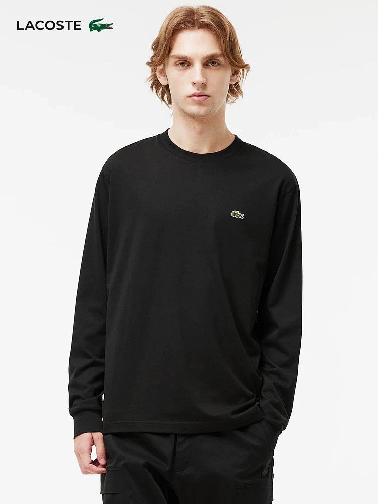 LACOSTE  French crocodile men's pure cotton round neck long sleeved T-shirt TH7307 | Yoyubuy Spreads
