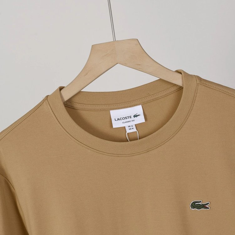 LACOSTE  French crocodile men's pure cotton round neck long sleeved T-shirt TH7307 | Yoyubuy Spreads