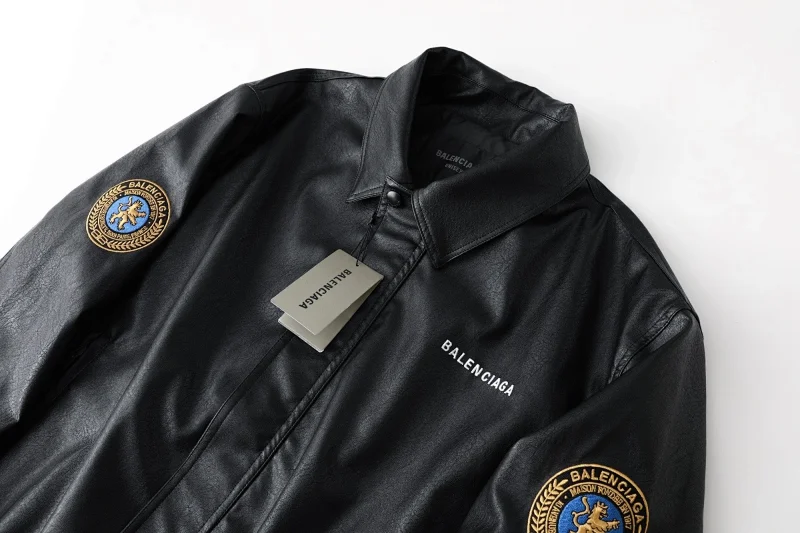 Balenciaga   Simulated PU leather jacket with loose fit | Yoyubuy Spreadsheet