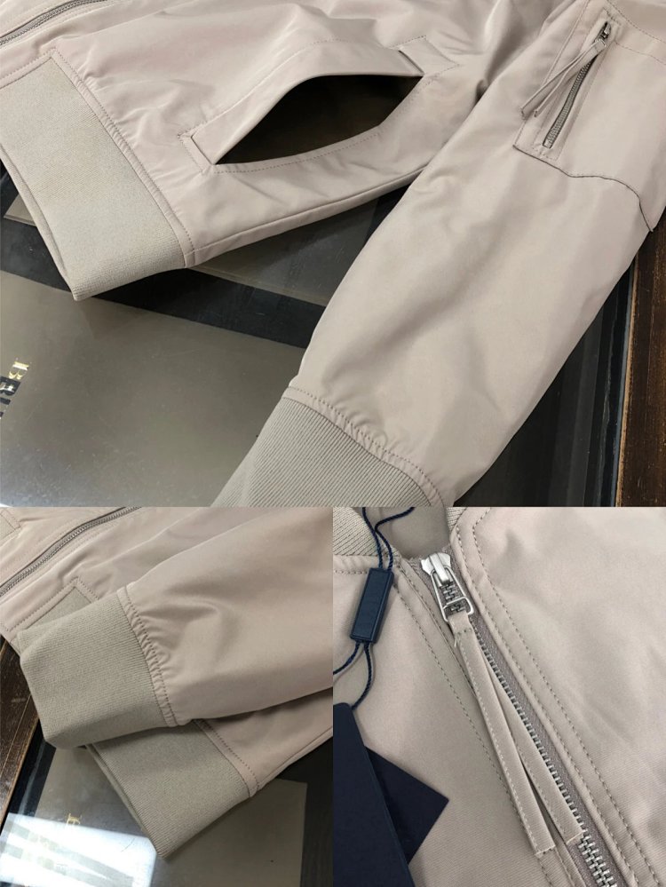 Prada men's jacket baseball collar zipper jacket cardigan solid color men's casual | Yoyubuy Spreads