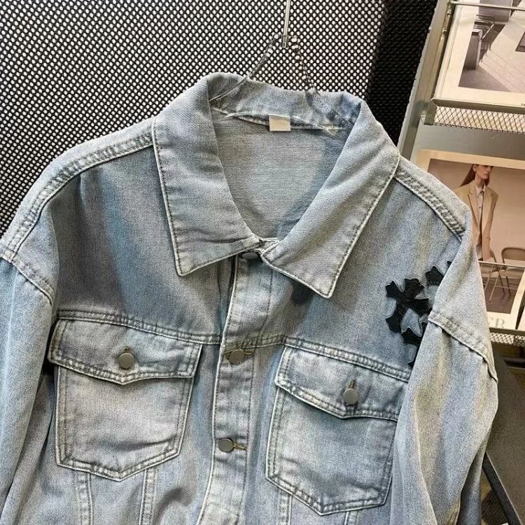 Chrome Hearts Light Luxury Cowboy Printed Coat Spring and Autumn Unisex Trendy Brand Men | Yoyubuy S