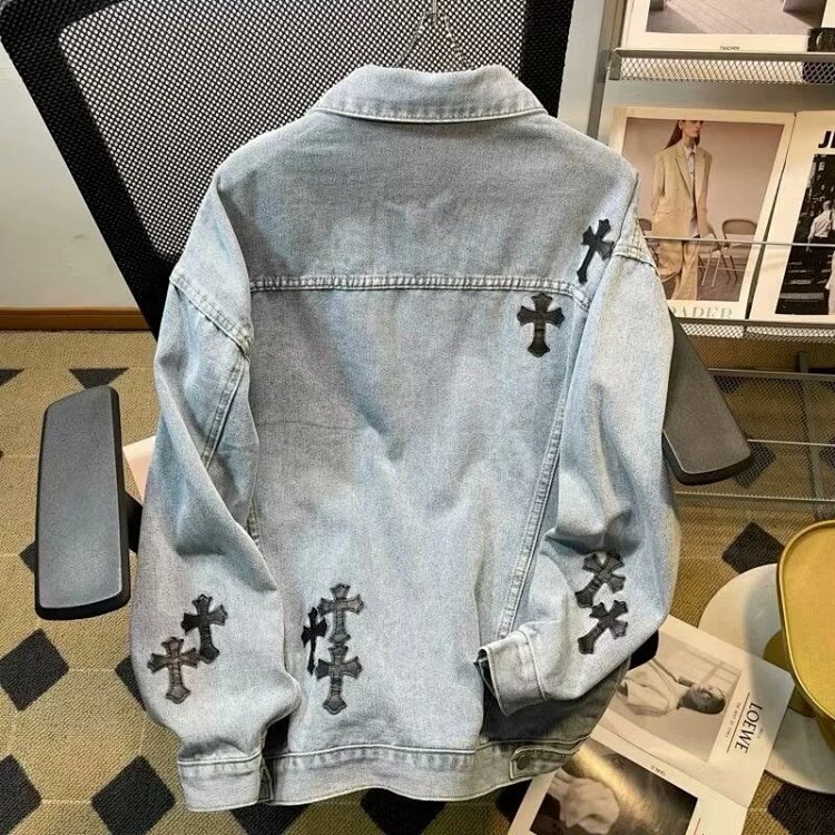 Chrome Hearts Light Luxury Cowboy Printed Coat Spring and Autumn Unisex Trendy Brand Men | Yoyubuy S