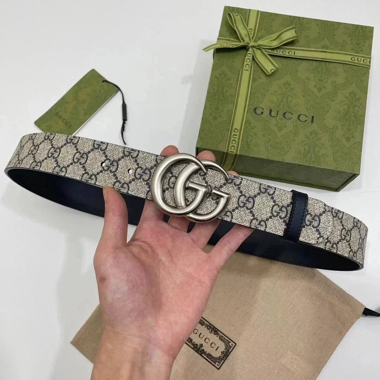 Gucci men's and women's belt PVC distressed calf leather vintage | Yoyubuy Spreadsheet