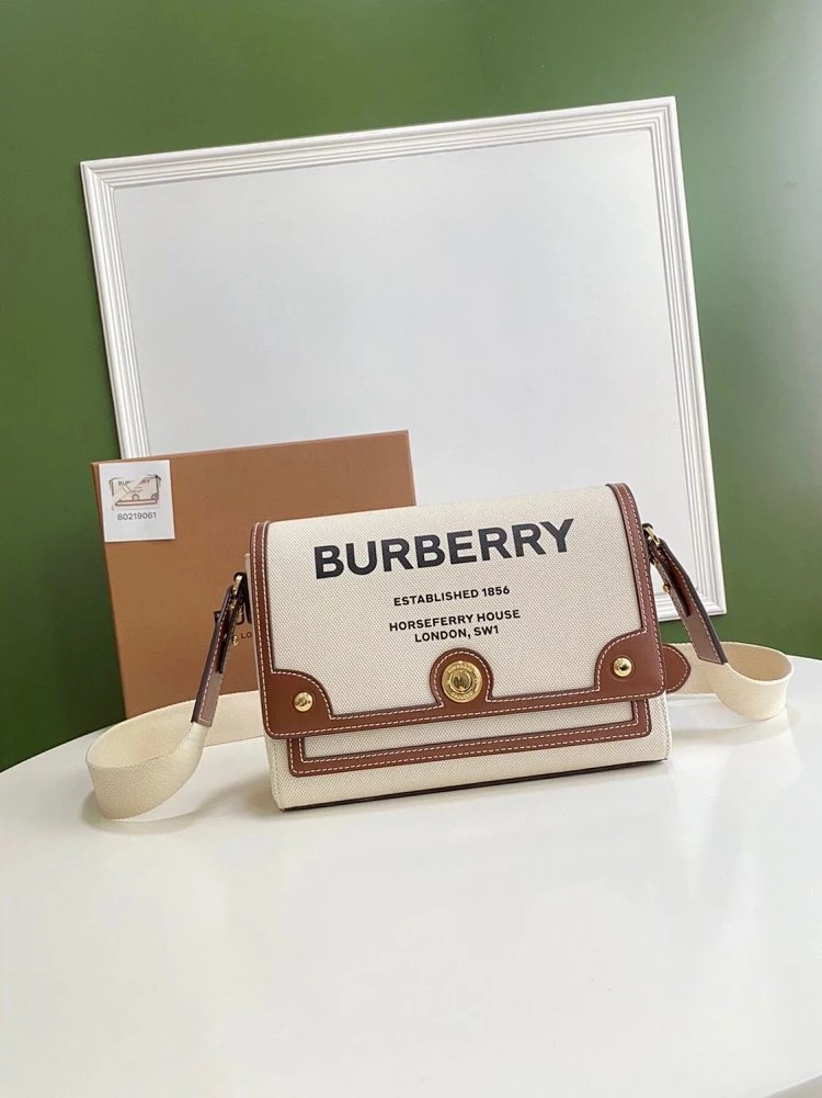 Burberry crossbody bag, single shoulder women's bag, Vintage plaid patchwork leather, Note crossbody