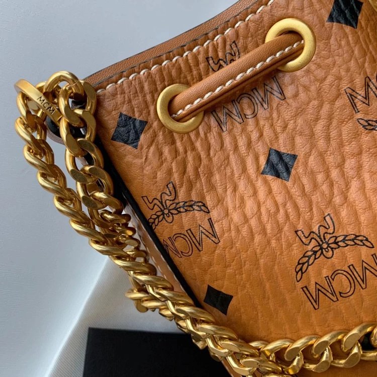 MCM Mini Drawstring Bucket Bag Imported Original Single Handbag Shoulder Bag Crossbody Bag | Yoyubuy