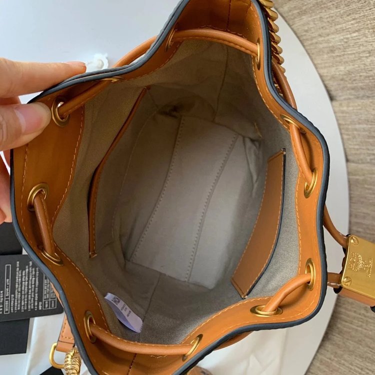 MCM Mini Drawstring Bucket Bag Imported Original Single Handbag Shoulder Bag Crossbody Bag | Yoyubuy