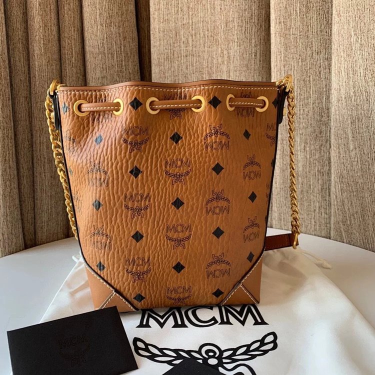 MCM Mini Drawstring Bucket Bag Imported Original Single Handbag Shoulder Bag Crossbody Bag | Yoyubuy