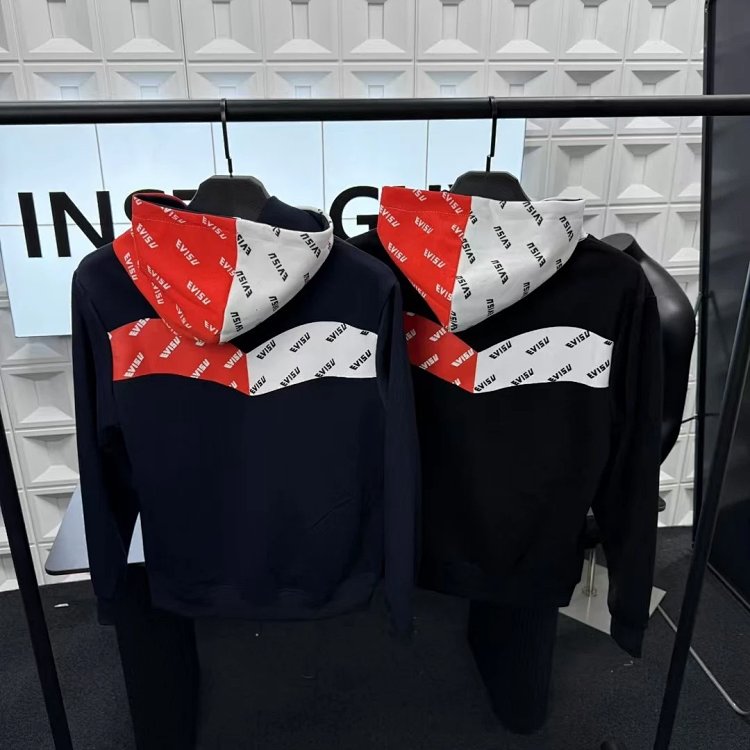 EVISU hooded red and white hoodie | Yoyubuy Spreadsheet