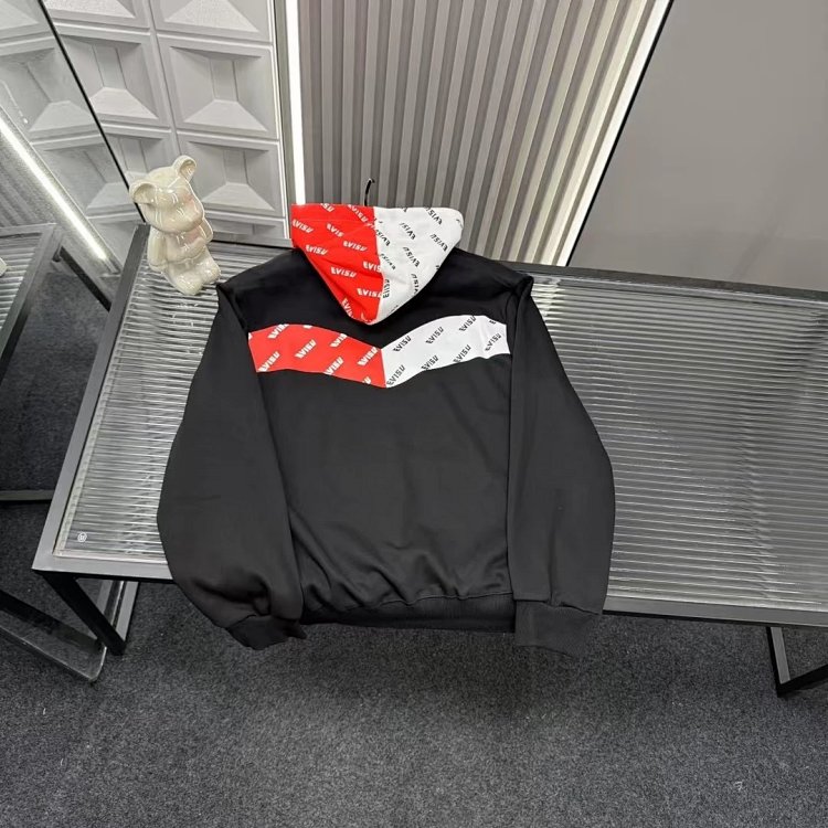 EVISU hooded red and white hoodie | Yoyubuy Spreadsheet