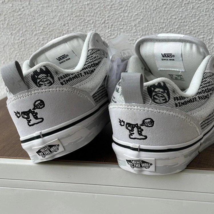 VANS Bubble Matt Ono Co branded Grey White Graffiti Casual Canvas Shoes | Yoyubuy Spreadsheet