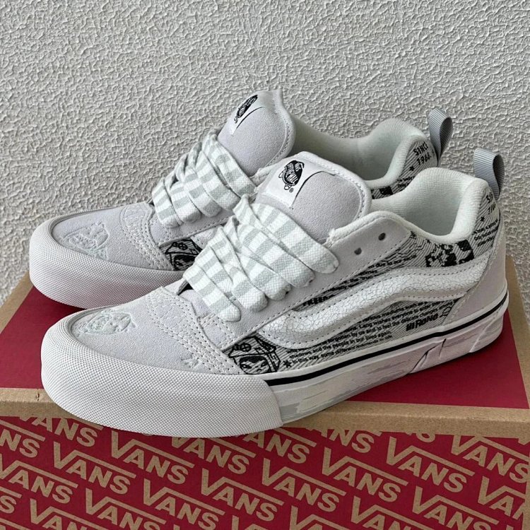 VANS Bubble Matt Ono Co branded Grey White Graffiti Casual Canvas Shoes | Yoyubuy Spreadsheet