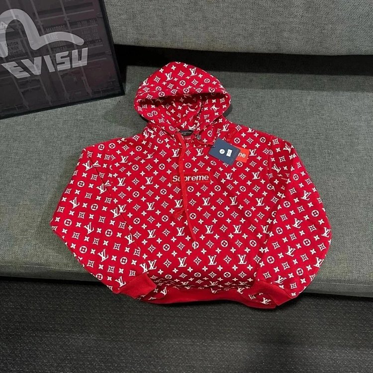 Supreme Co branded Full Print Red Hoodie | Yoyubuy Spreadsheet