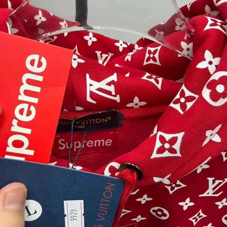 Supreme Co branded Full Print Red Hoodie | Yoyubuy Spreadsheet