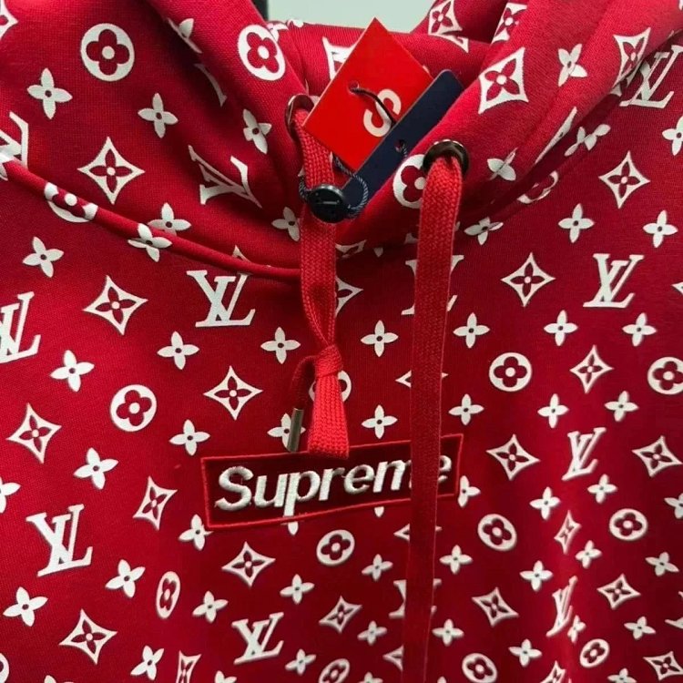 Supreme Co branded Full Print Red Hoodie | Yoyubuy Spreadsheet
