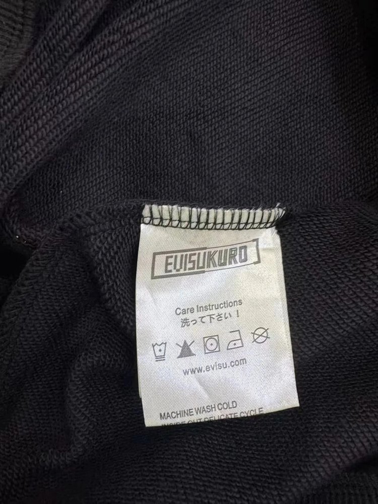 EVISU  Black gold hooded heavyweight hoodie | Yoyubuy Spreadsheet
