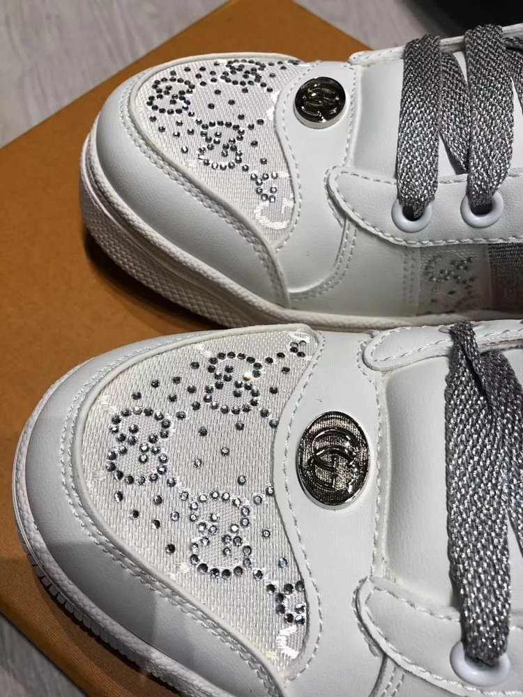 GUCCI dirty shoes, white rhinestone style fashionable board shoes | Yoyubuy Spreadsheet