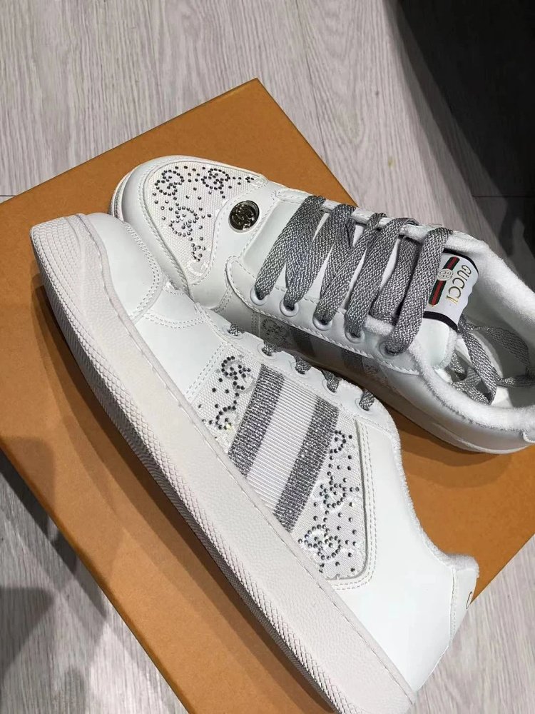 GUCCI dirty shoes, white rhinestone style fashionable board shoes | Yoyubuy Spreadsheet