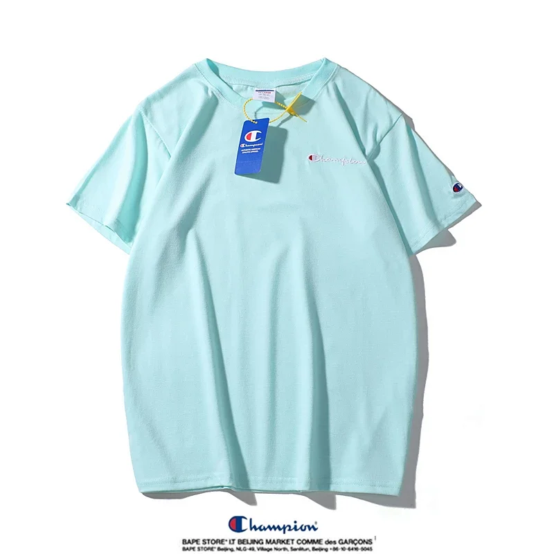 Champion small label pure cotton round neck short sleeved T-shirt | Yoyubuy Spreadsheet