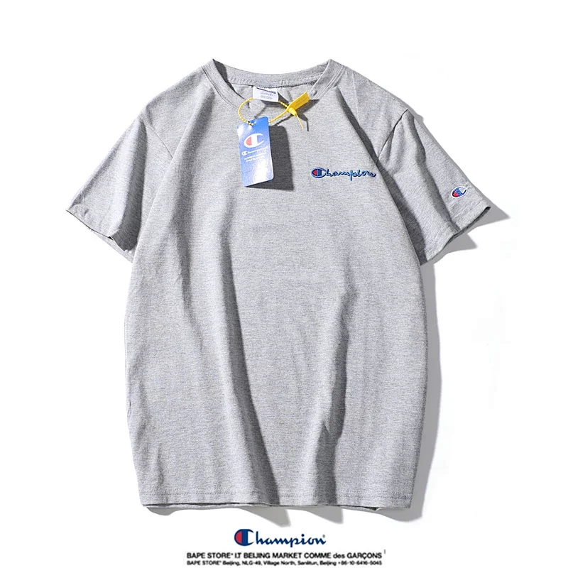 Champion small label pure cotton round neck short sleeved T-shirt | Yoyubuy Spreadsheet