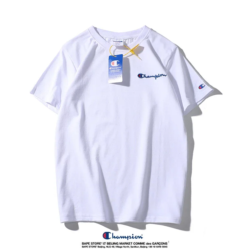 Champion small label pure cotton round neck short sleeved T-shirt | Yoyubuy Spreadsheet