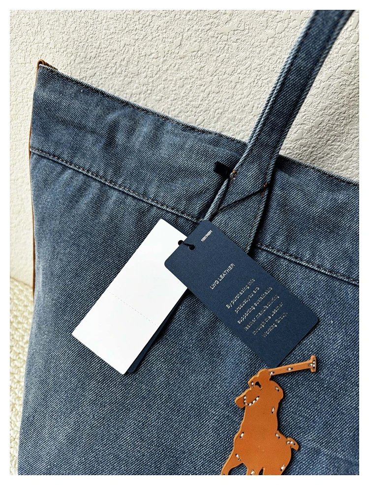 Ralph Lauren  Washed denim blue tote bag | Yoyubuy Spreadsheet