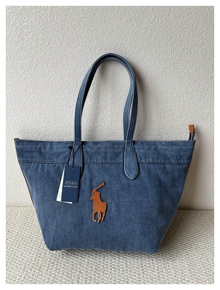 Ralph Lauren  Washed denim blue tote bag | Yoyubuy Spreadsheet