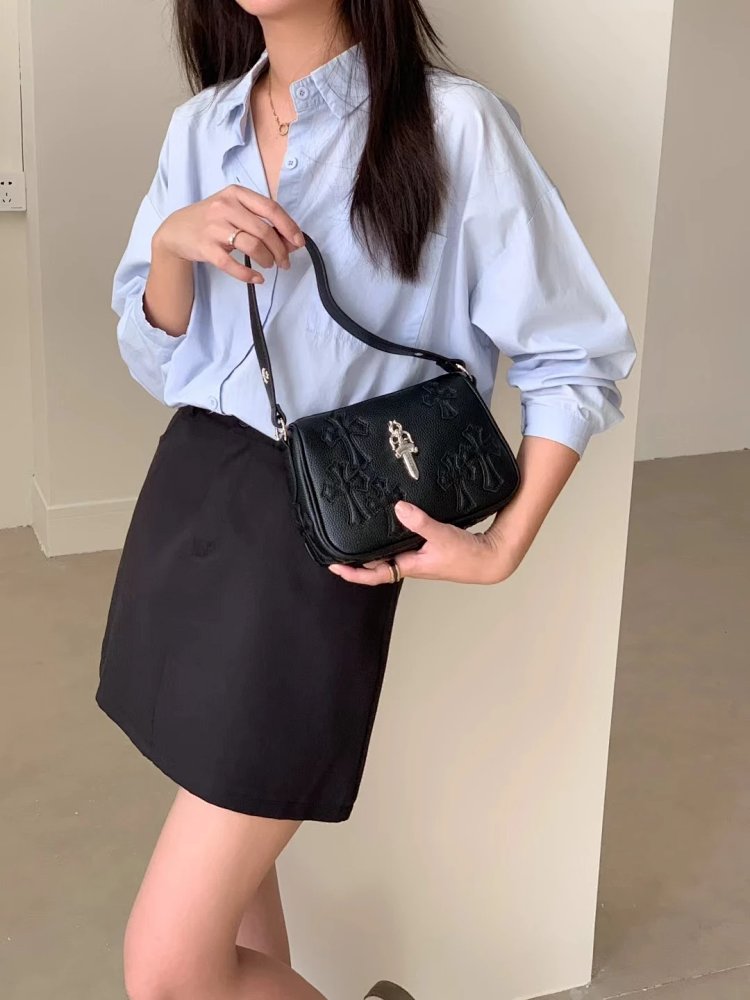 Chrome Hearts  Retro high-end lychee patterned shoulder bag | Yoyubuy Spreadsheet