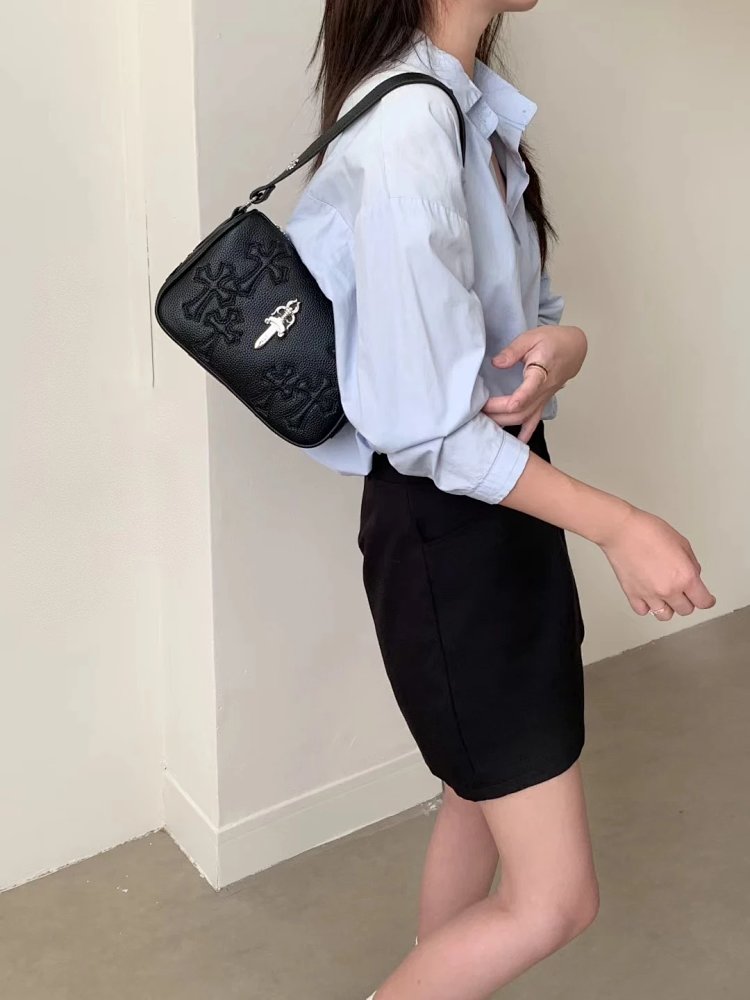 Chrome Hearts  Retro high-end lychee patterned shoulder bag | Yoyubuy Spreadsheet