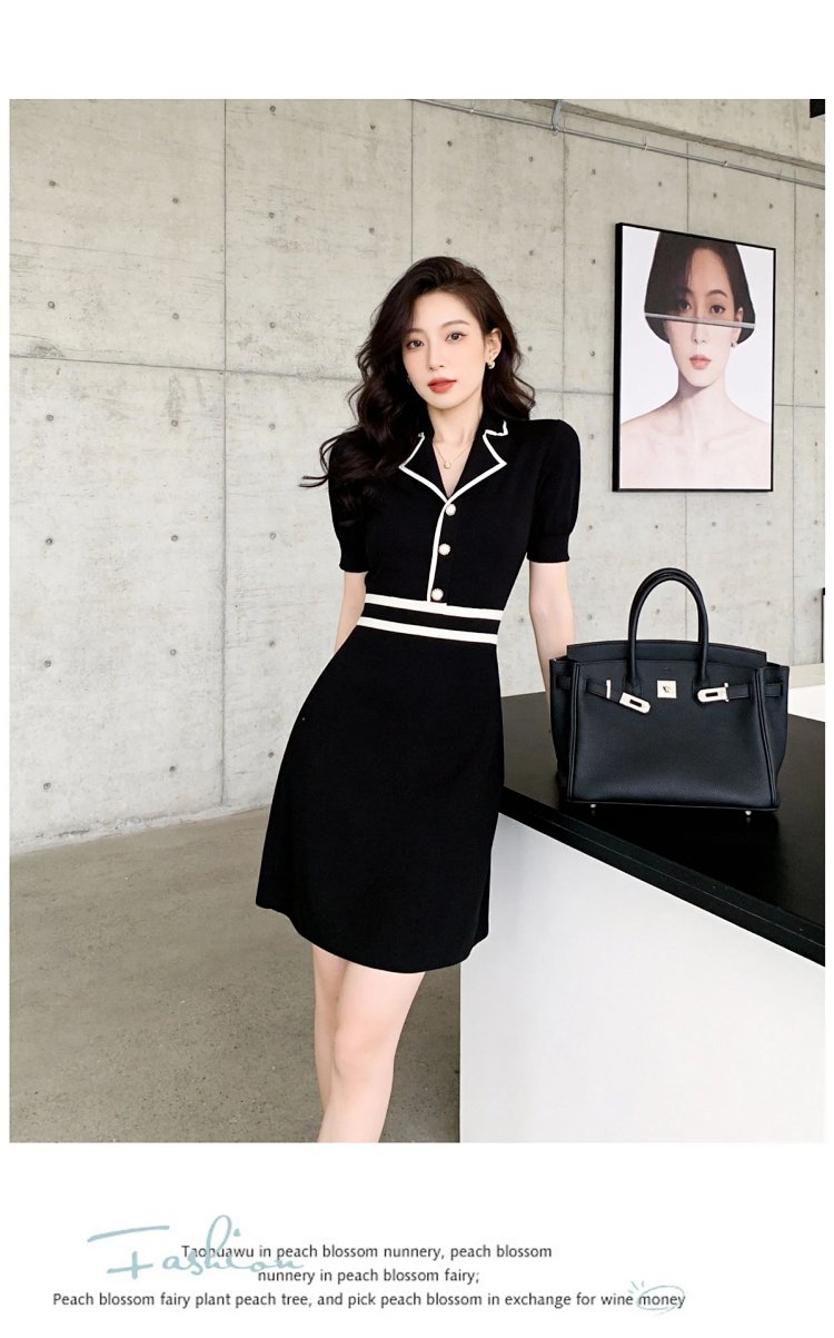 Summer Ice Silk Knitted French Dress | Yoyubuy Spreadsheet