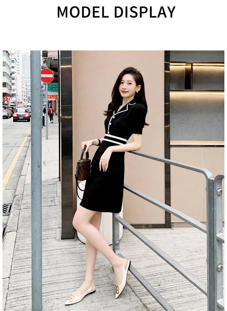 Summer Ice Silk Knitted French Dress | Yoyubuy Spreadsheet