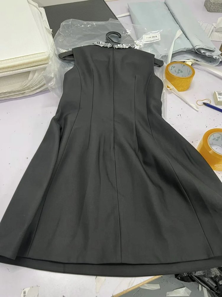 Temperament  skirt   socialite solid color sleeveless waist cinching slimming dress | Yoyubuy Spread