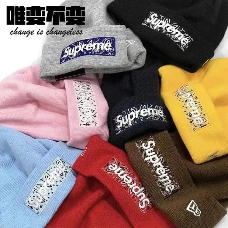 S embroidered warm knitted hat