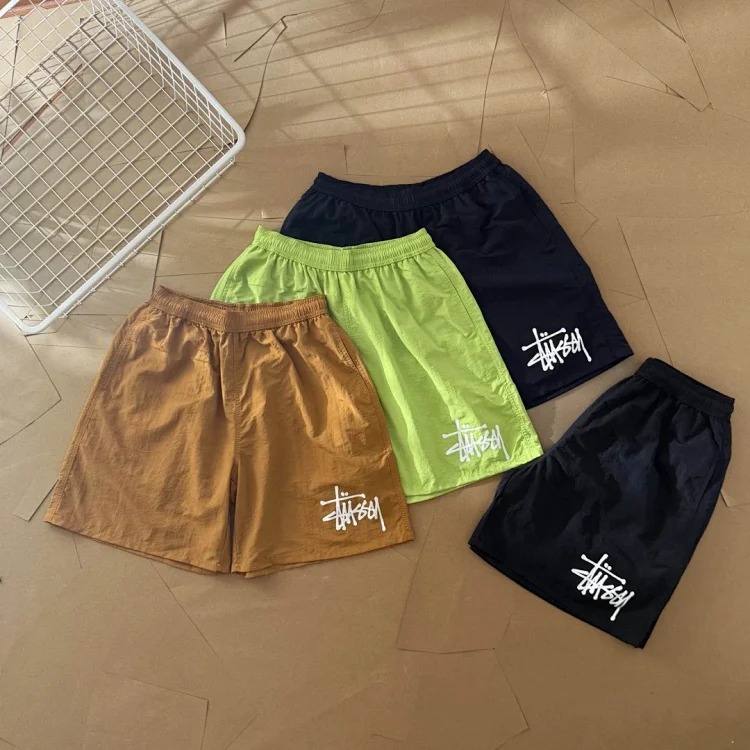Stussy WATER SHORT BIG BASIC Classic Logo Printed Three-quarter Shorts, Quick-drying Beach