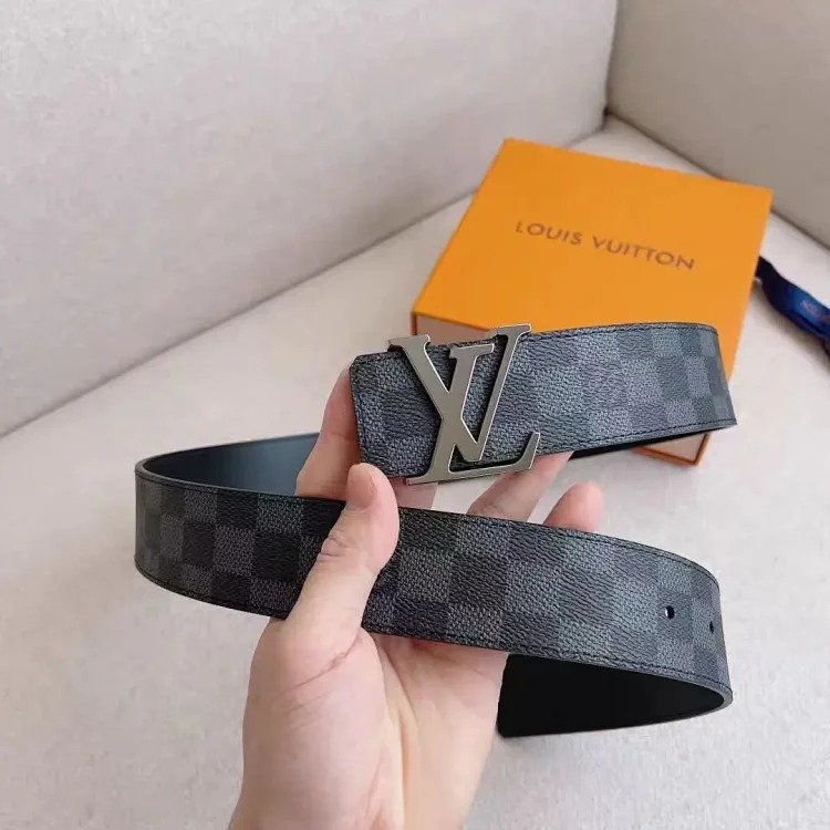 Belt Men's Light Luxury Cowhide Pants Belt Big Brand High-end Stainless Steel Letter Buckle Business Casual Versatile Leather Belt
