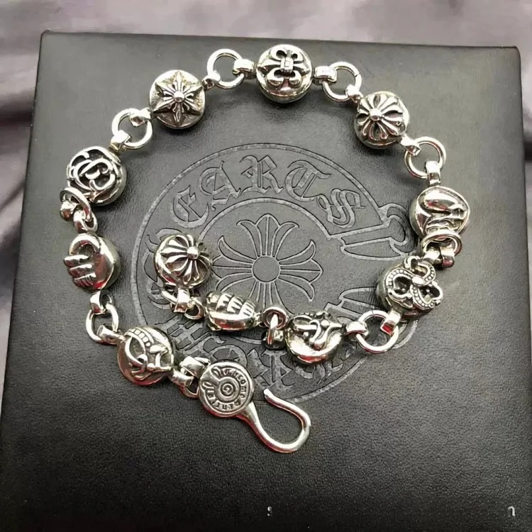 Chrome Hearts Vintage Unisex Silver Bracelet