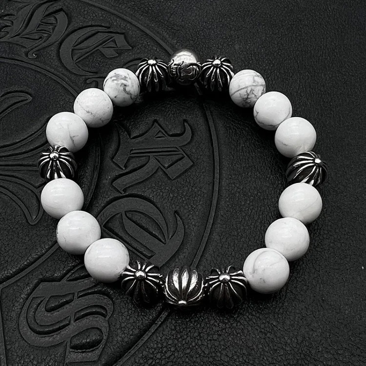 Chrome Hearts Vintage Unisex Obsidian Turquoise Bracelet