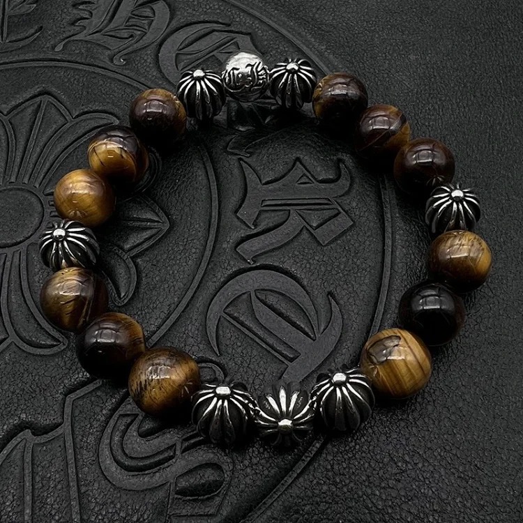 Chrome Hearts Vintage Unisex Obsidian Turquoise Bracelet