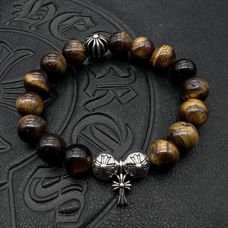 Chrome Hearts Vintage Unisex Obsidian Turquoise Bracelet