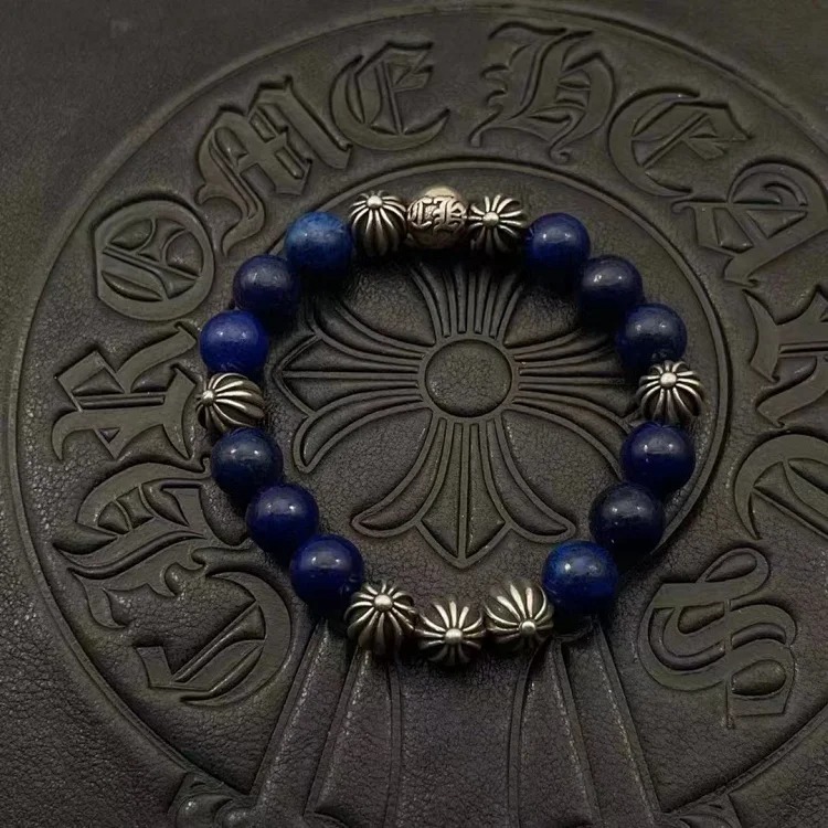 Chrome Hearts Vintage Unisex Obsidian Turquoise Bracelet