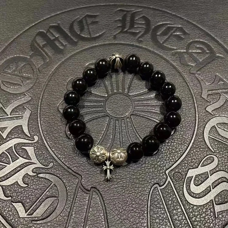 Chrome Hearts Vintage Unisex Obsidian Turquoise Bracelet