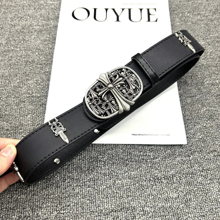 Chrome Hearts Vintage Denim Gold Belt