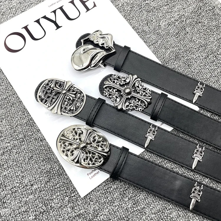 Chrome Hearts Vintage Denim Gold Belt