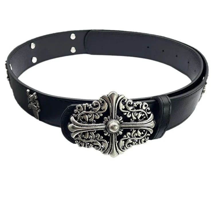 Chrome Hearts Vintage Denim Gold Belt