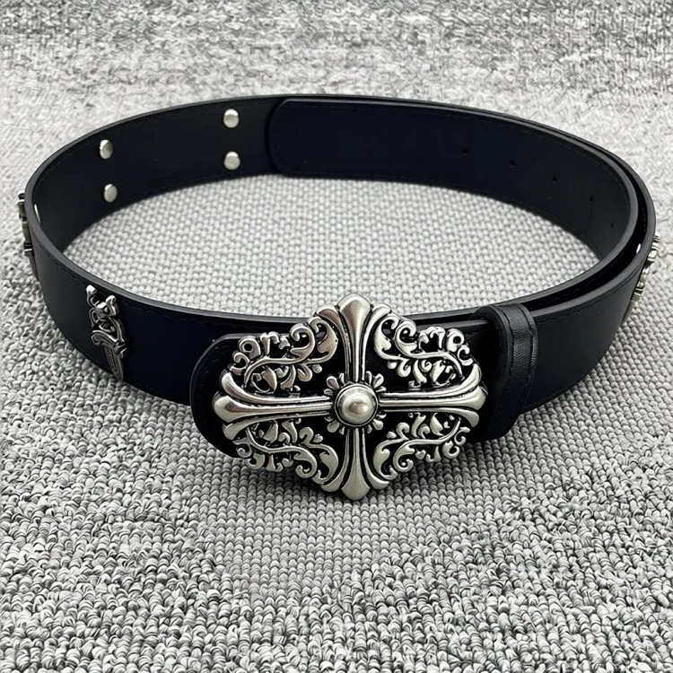 Chrome Hearts Vintage Denim Gold Belt