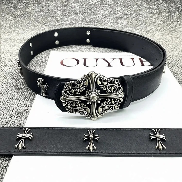 Chrome Hearts Vintage Denim Gold Belt